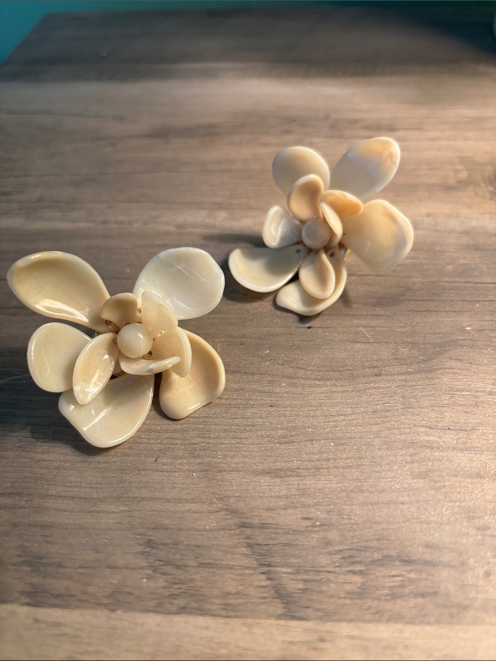 A New Day Cream Floral Statement Earrings